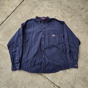 Vtg 90s PENDLETON Woolen Mills Shield Crest Logo Outdoors Button Up Shirt Lg